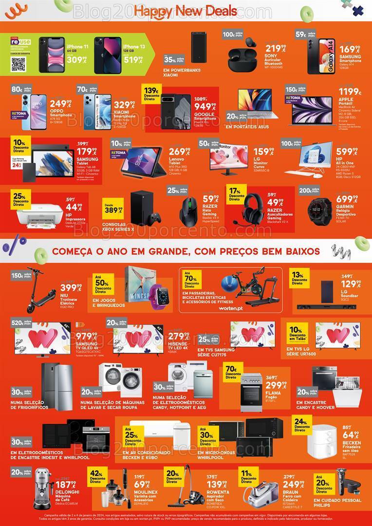 Antevisão Folheto WORTEN Promoções de 2 a 4 janeiro