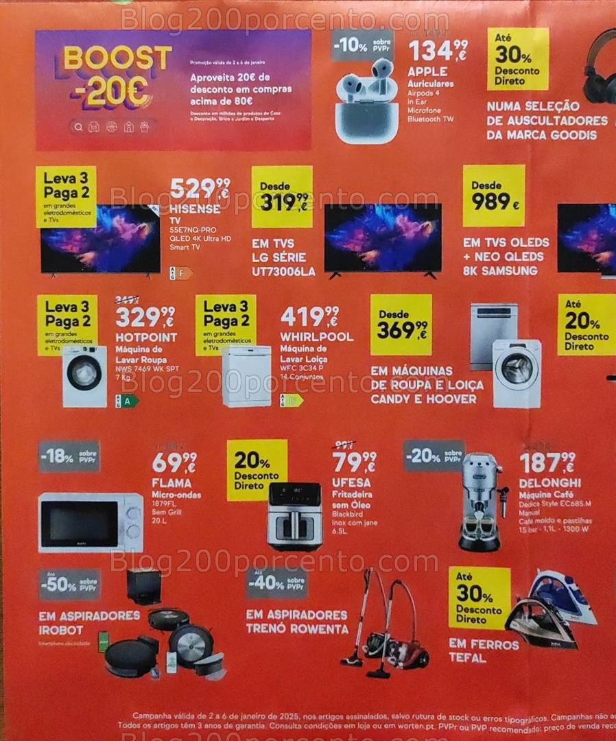 Antevisão Folheto WORTEN Happy New Deals Promoções de 2 a 6 janeiro