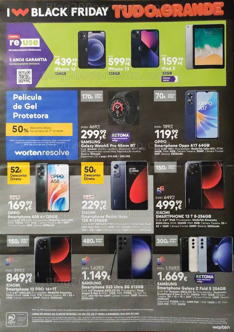 Antevisão Folheto WORTEN Black Friday Promoções de 21 a 27 novembro