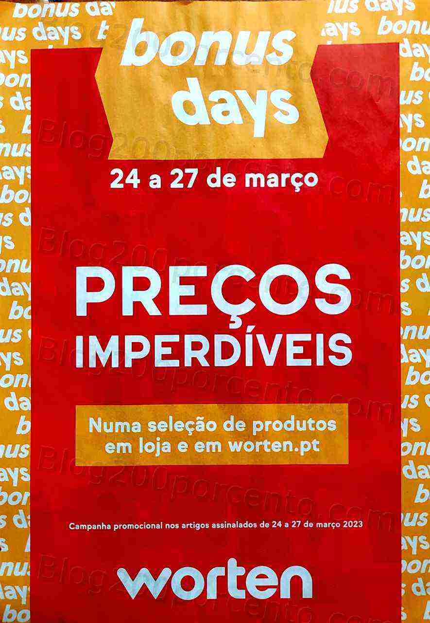 Antevisão Folheto WORTEN Bonus Days Promoções de 24 a 27 março