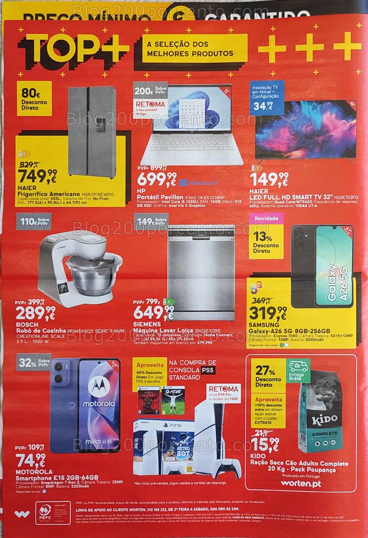 Antevisão Folheto WORTEN Promoções de 25 a 31 março