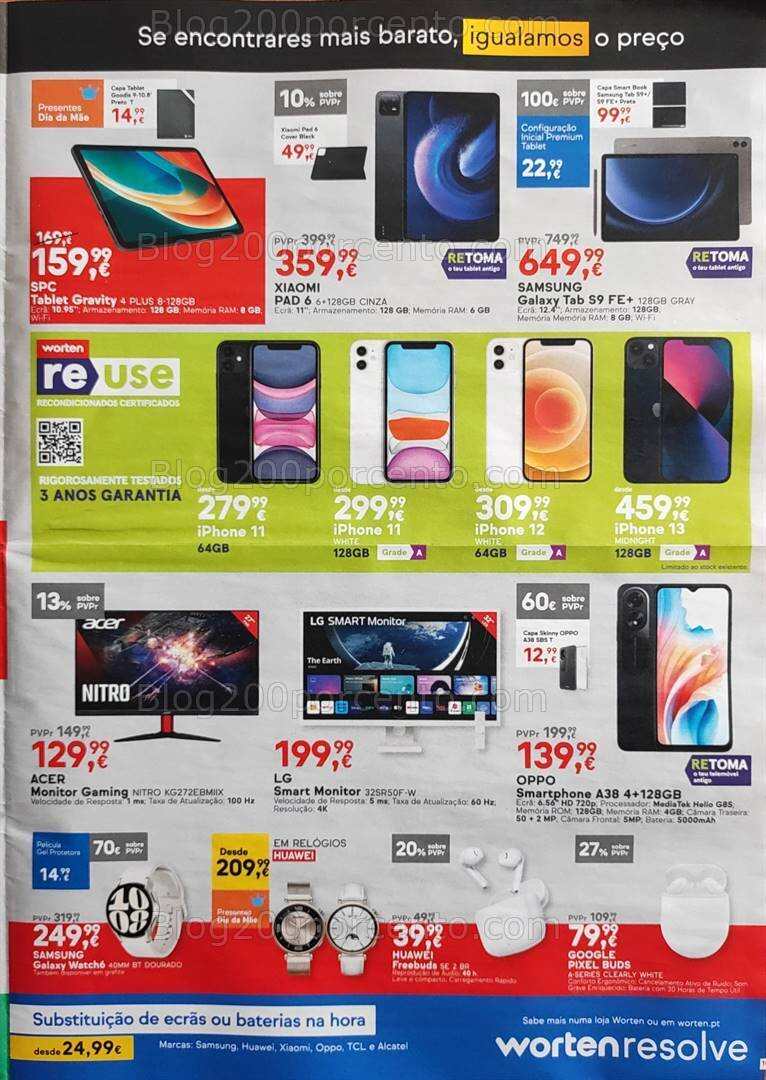 Antevisão Folheto WORTEN Promoções de 30 abril a 6 maio