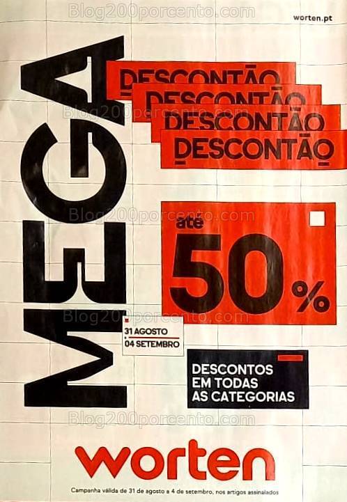 Antevisão Folheto WORTEN Mega Descontão Promoções 31 agosto a 4 setembro