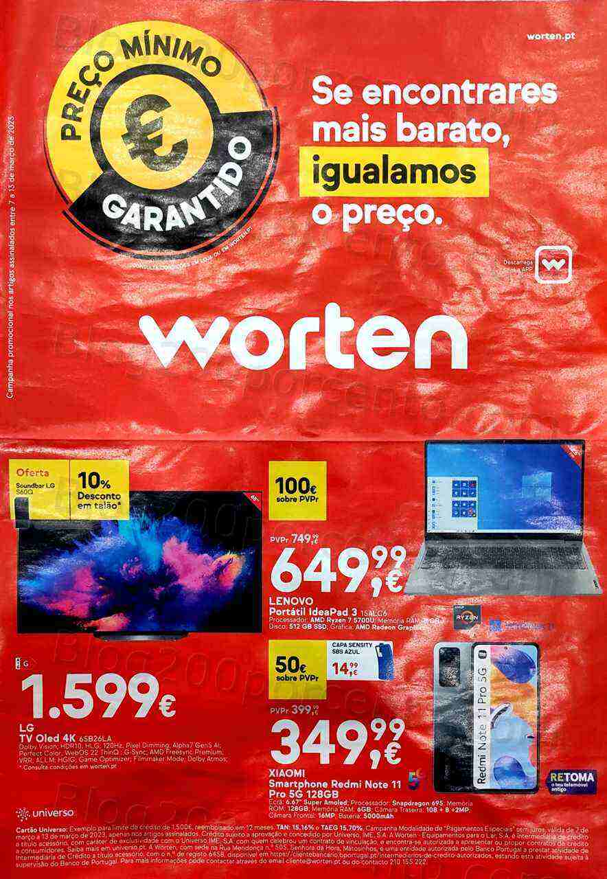 Antevisão Folheto WORTEN Promoções de 7 a 13 março