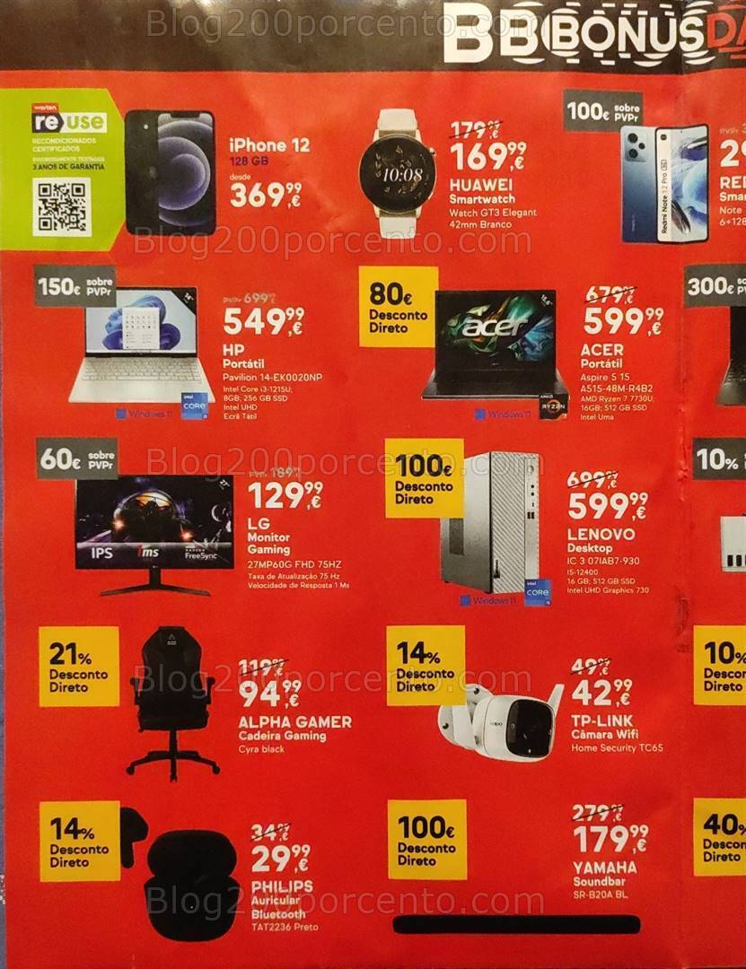 Antevisão Folheto WORTEN Promoções de 8 a 11 março