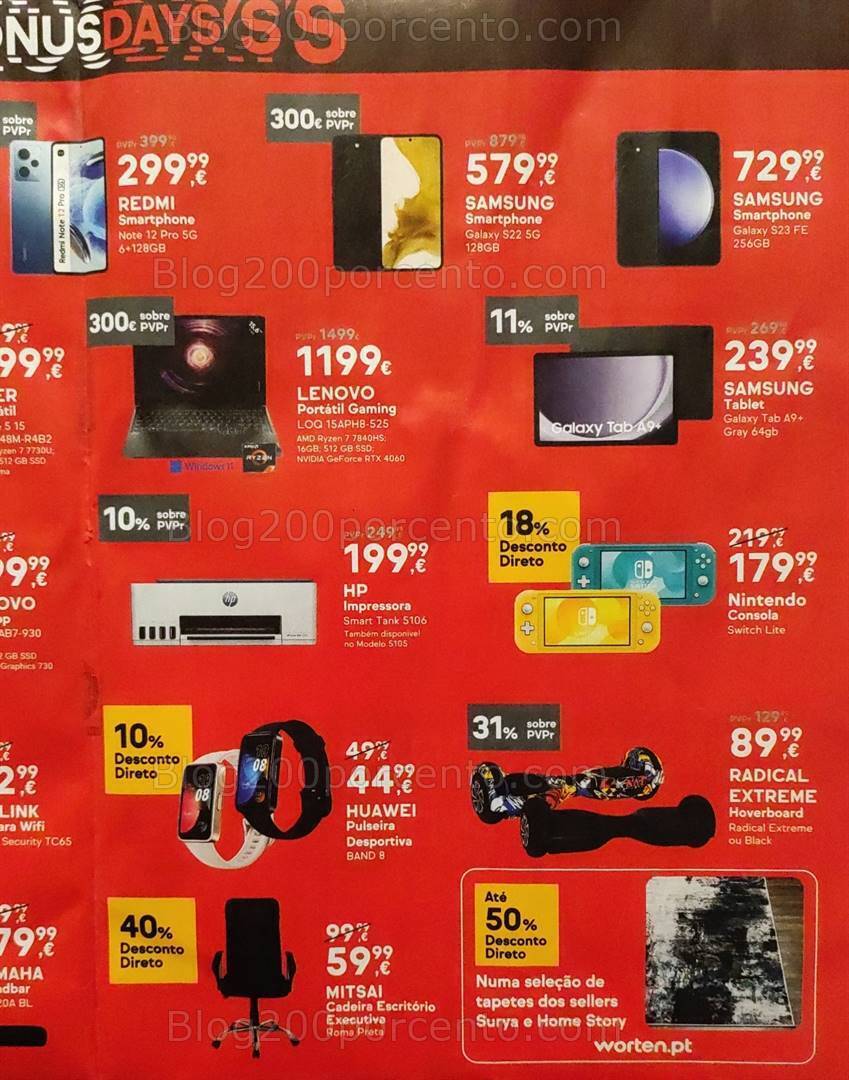 Antevisão Folheto WORTEN Promoções de 8 a 11 março