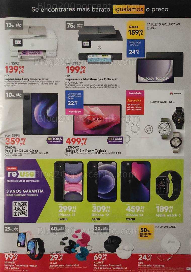 Antevisão Folheto WORTEN Promoções de 9 a 15 abril