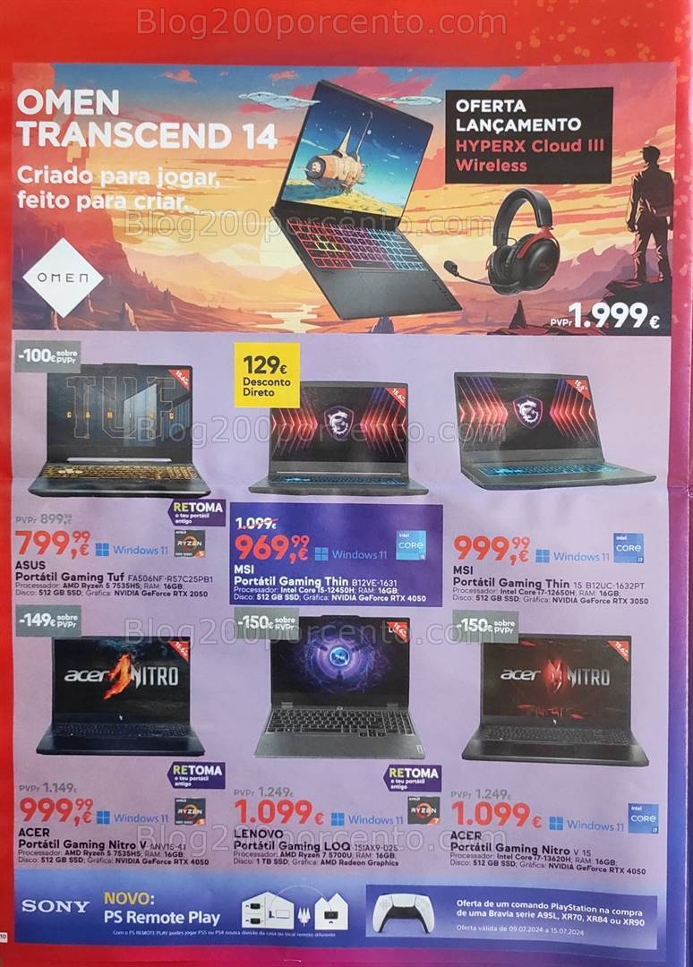 Antevisão Folheto WORTEN Promoções de 9 a 15 julho