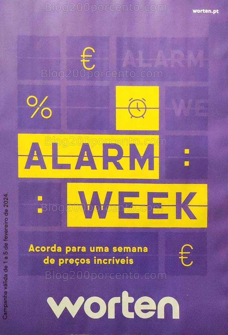Antevisão Folheto WORTEN Alarm Week Promoções de 1 a 5 fevereiro