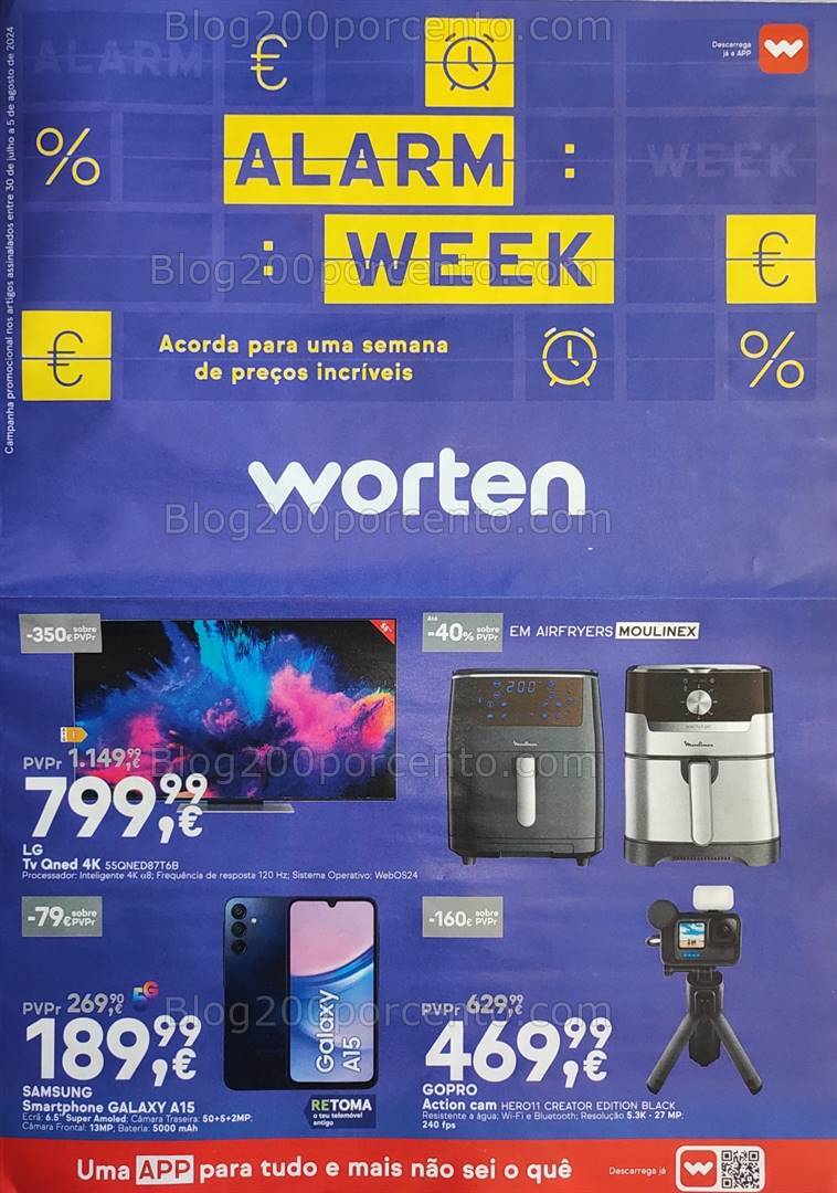Antevisão Folheto WORTEN Alarm Week Promoções até 5 agosto