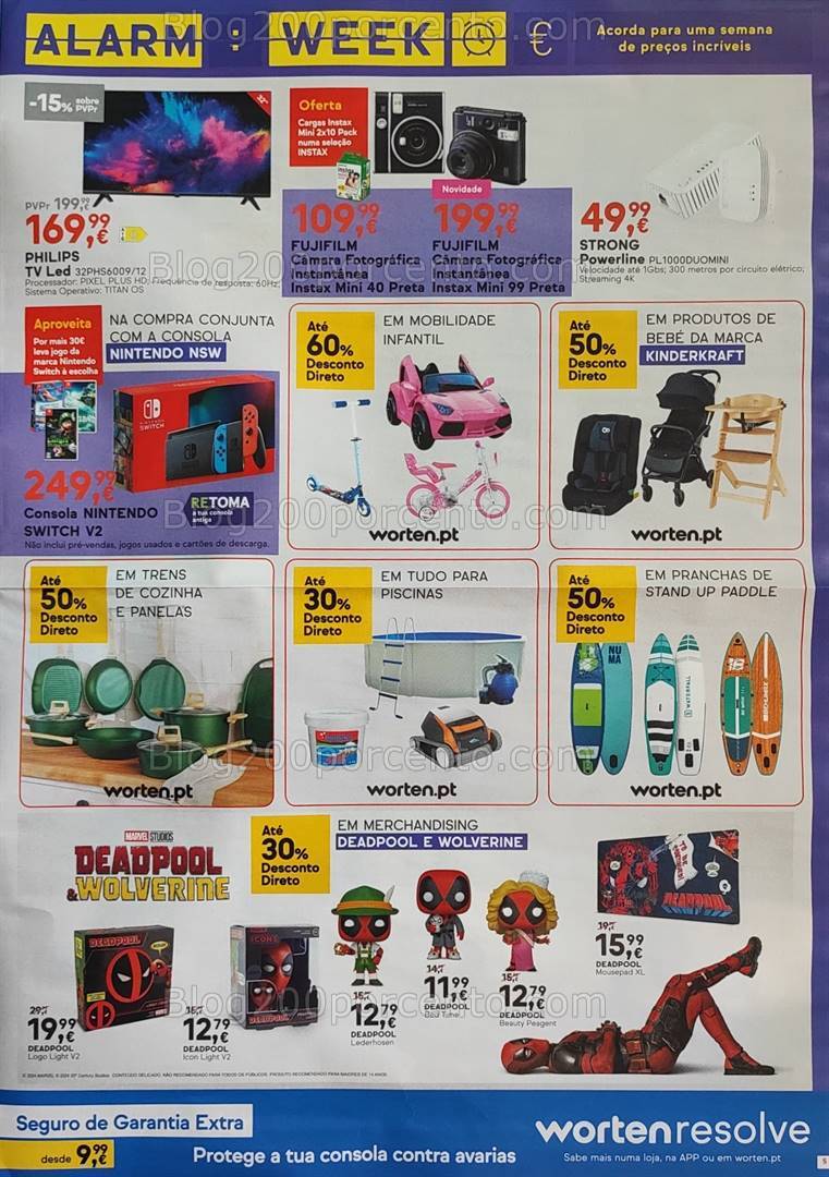 Antevisão Folheto WORTEN Alarm Week Promoções até 5 agosto