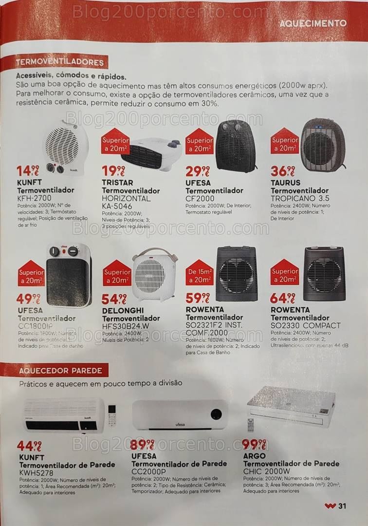 Antevisão Folheto WORTEN Aquecimento Promoções até 31 dezembro