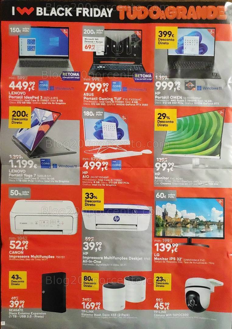 Antevisão Folheto WORTEN Black Friday Promoções de 14 a 20 novembro