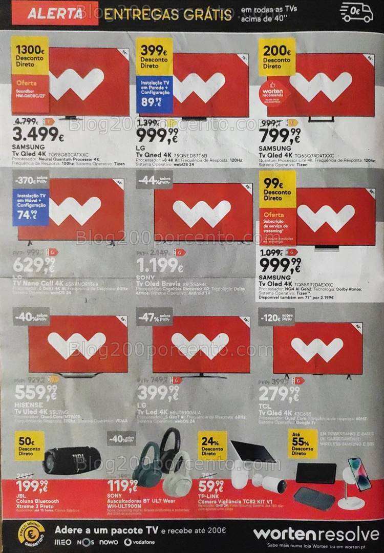 Antevisão Folheto WORTEN Black Friday Promoções de 19 a 25 novembro