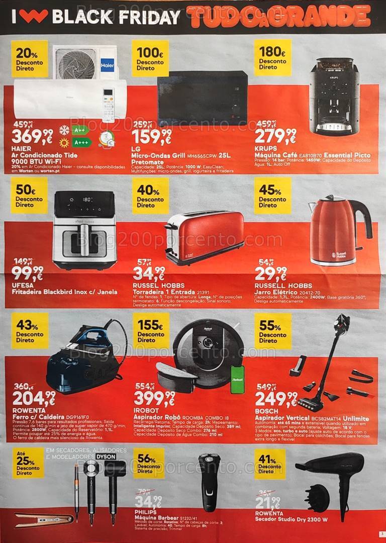 Antevisão Folheto WORTEN Black Friday Promoções de 2 a 6 novembro