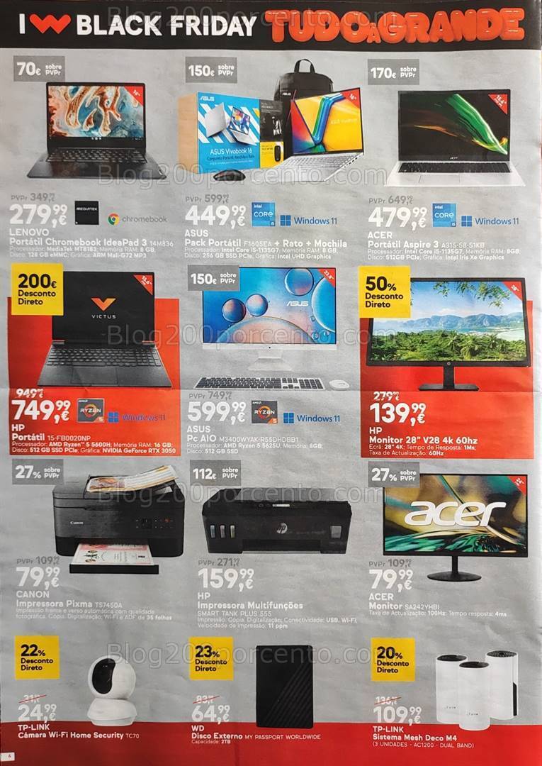 Antevisão Folheto WORTEN Black Friday Promoções de 2 a 6 novembro