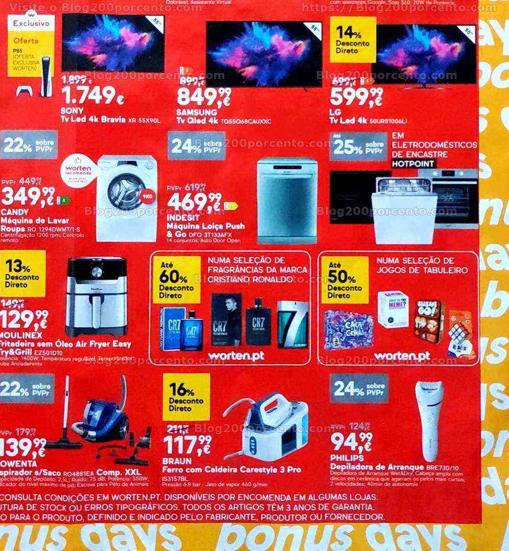 Antevisão Folheto WORTEN Bonus Days Promoções de 8 a 12 junho