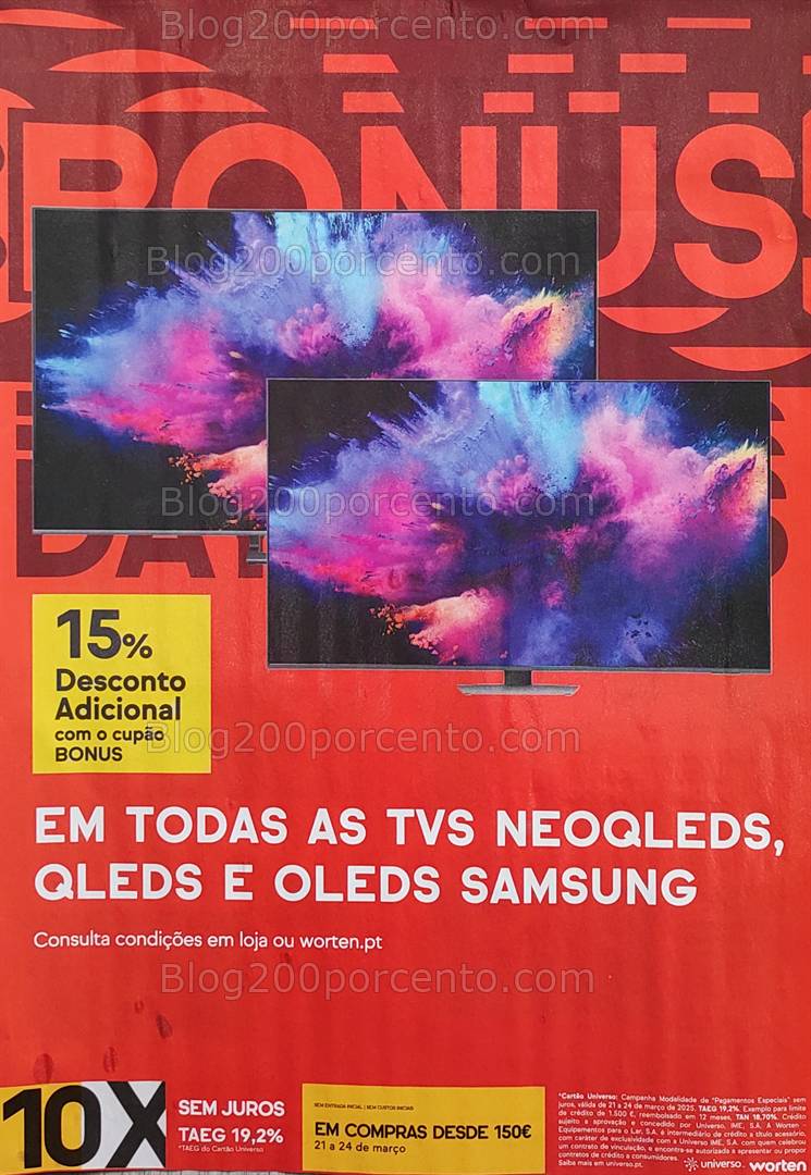 Antevisão Folheto WORTEN Bónus Days Promoções até 24 março