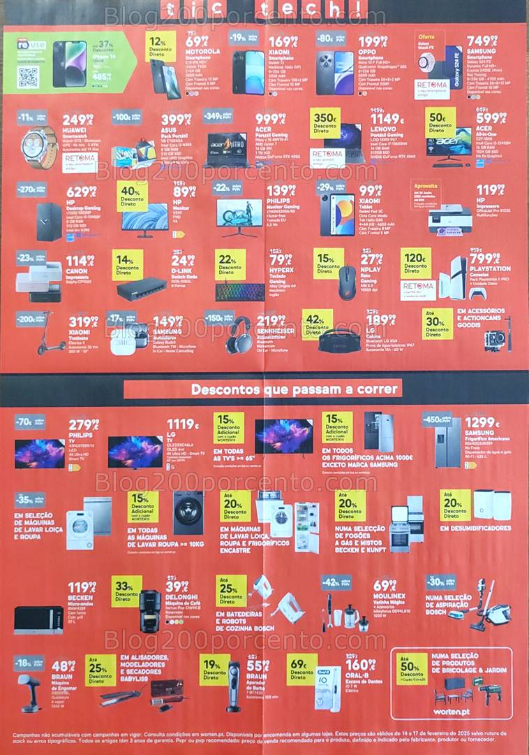 Antevisão Folheto WORTEN Promoções Fim de Semana até 17 fevereiro