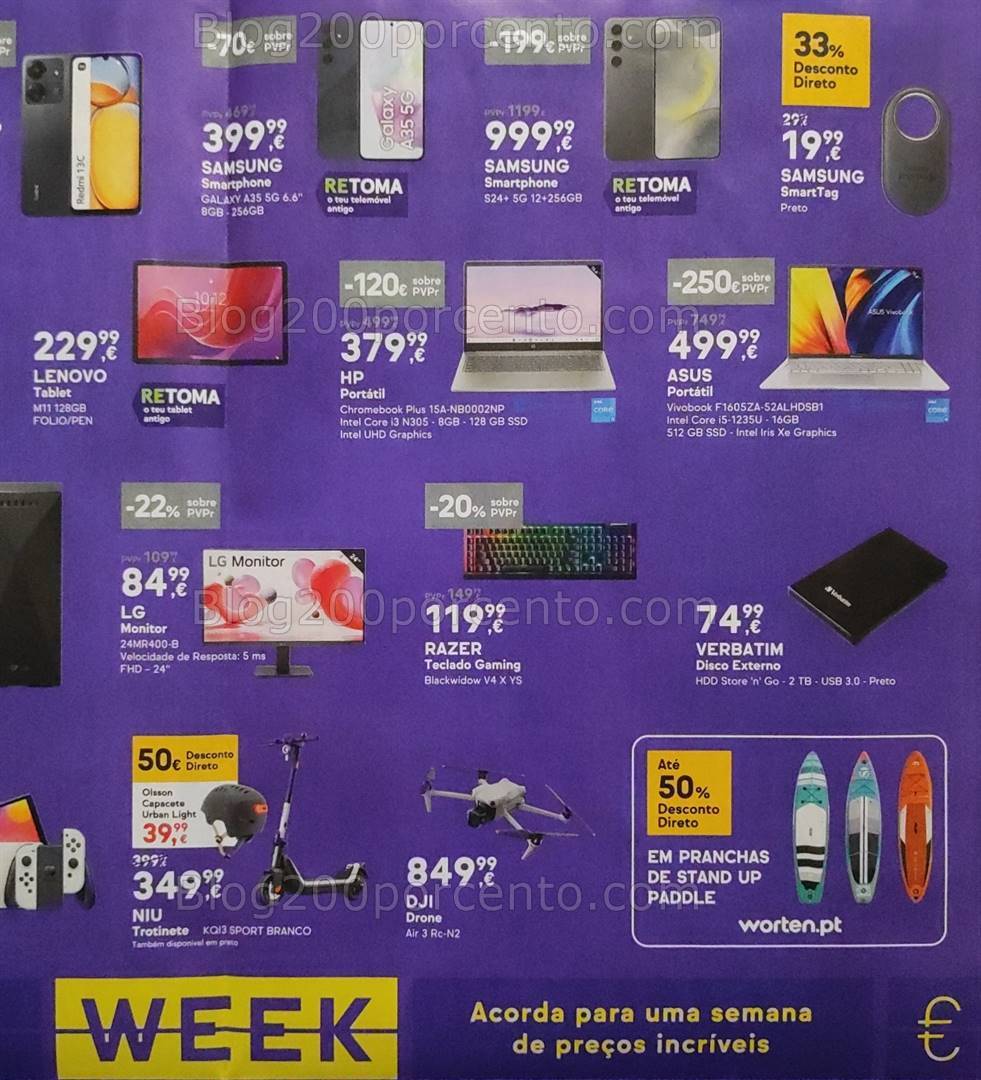 Antevisão Folheto WORTEN Promoções Fim de Semana até 5 agosto