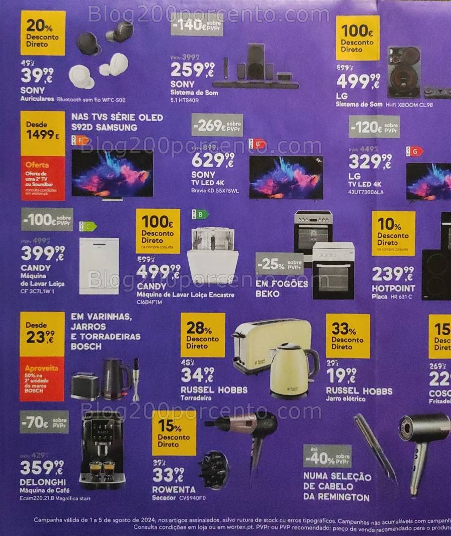 Antevisão Folheto WORTEN Promoções Fim de Semana até 5 agosto