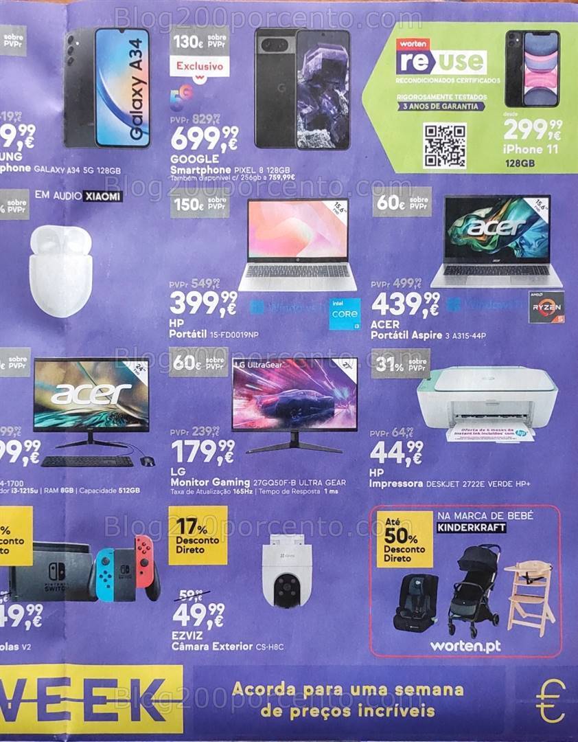 Antevisão Folheto WORTEN Promoções Fim de Semana - até 8 abril