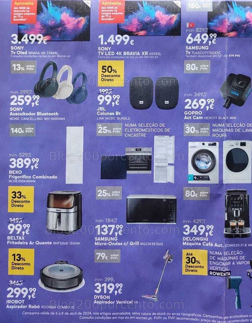 Antevisão Folheto WORTEN Promoções Fim de Semana - até 8 abril