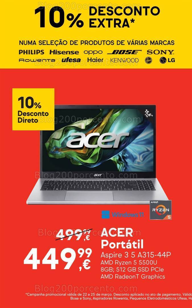 Antevisão Folheto WORTEN Promoções Fim de Semana - 22 a 25 março