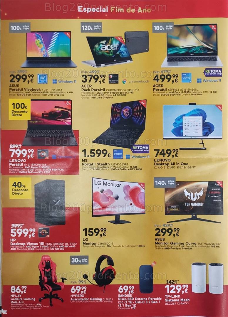 Antevisão Folheto WORTEN Final de Ano Promoções até 1 janeiro