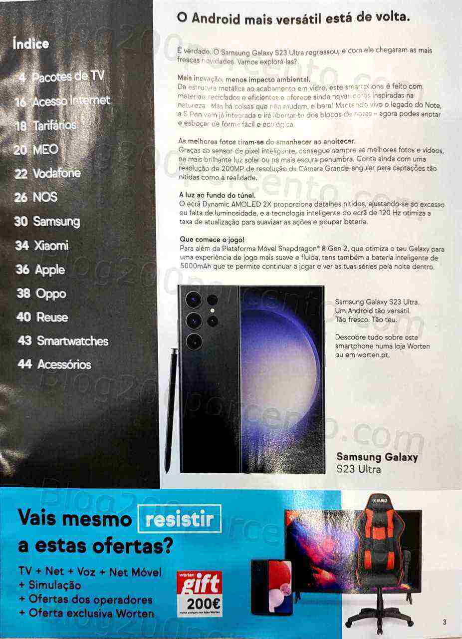 Antevisão Folheto WORTEN Mobile Promoções de 1 a 31 março