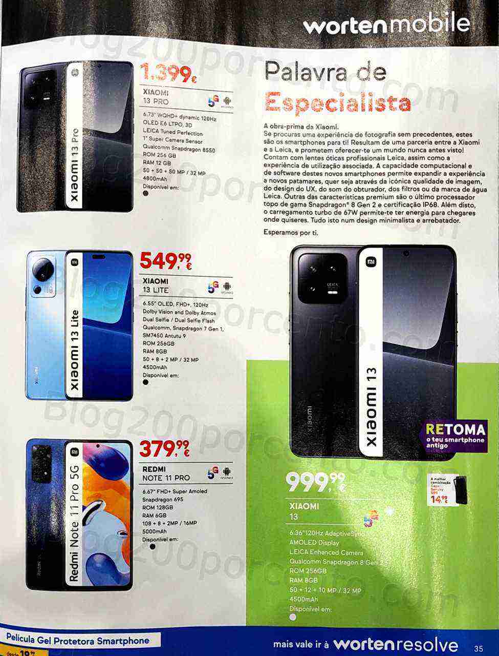 Antevisão Folheto WORTEN Mobile Promoções de 1 a 31 março