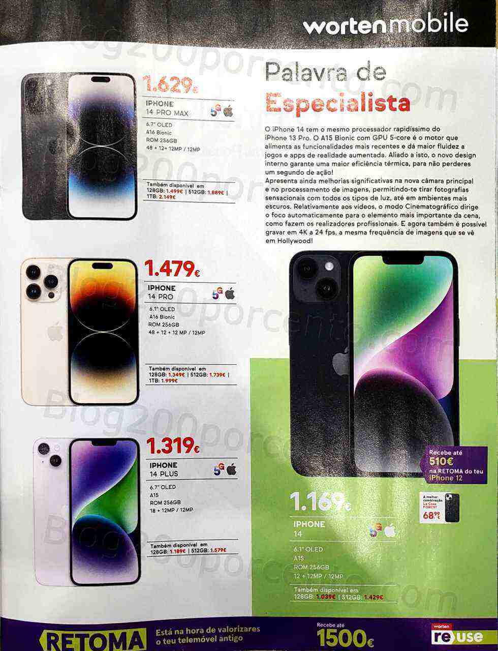 Antevisão Folheto WORTEN Mobile Promoções de 1 a 31 março