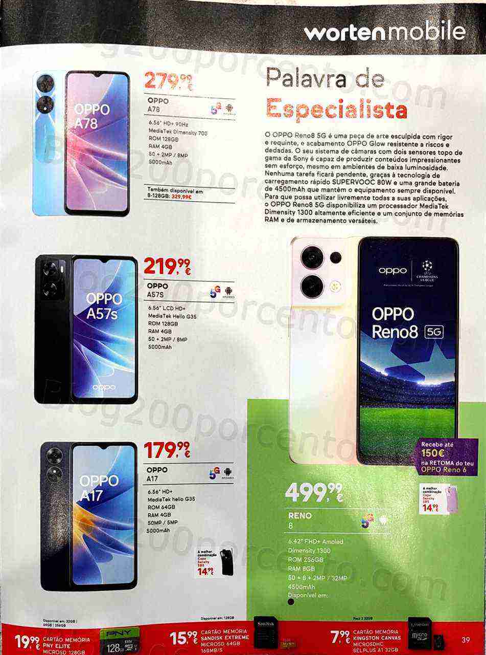 Antevisão Folheto WORTEN Mobile Promoções de 1 a 31 março