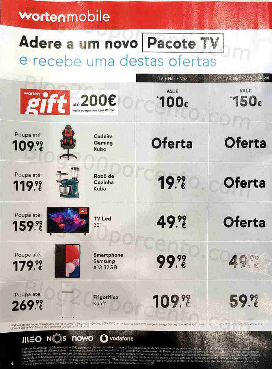 Antevisão Folheto WORTEN Mobile Promoções de 1 a 31 março