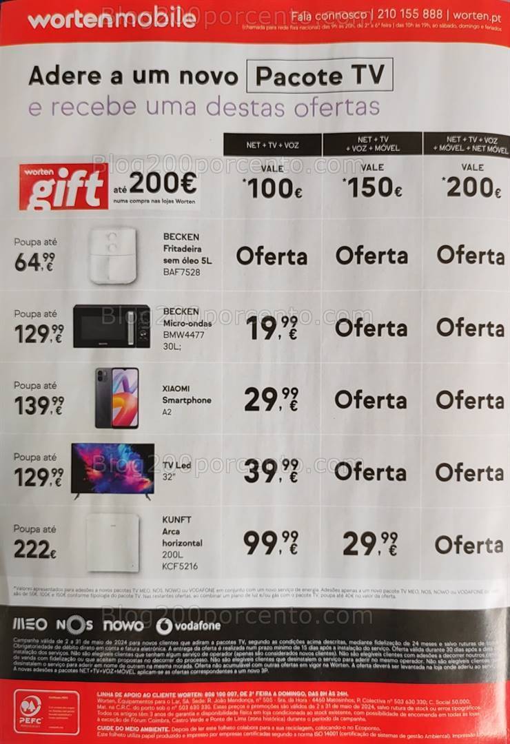 Antevisão Folheto WORTEN Mobile Promoções de 2 a 31 maio