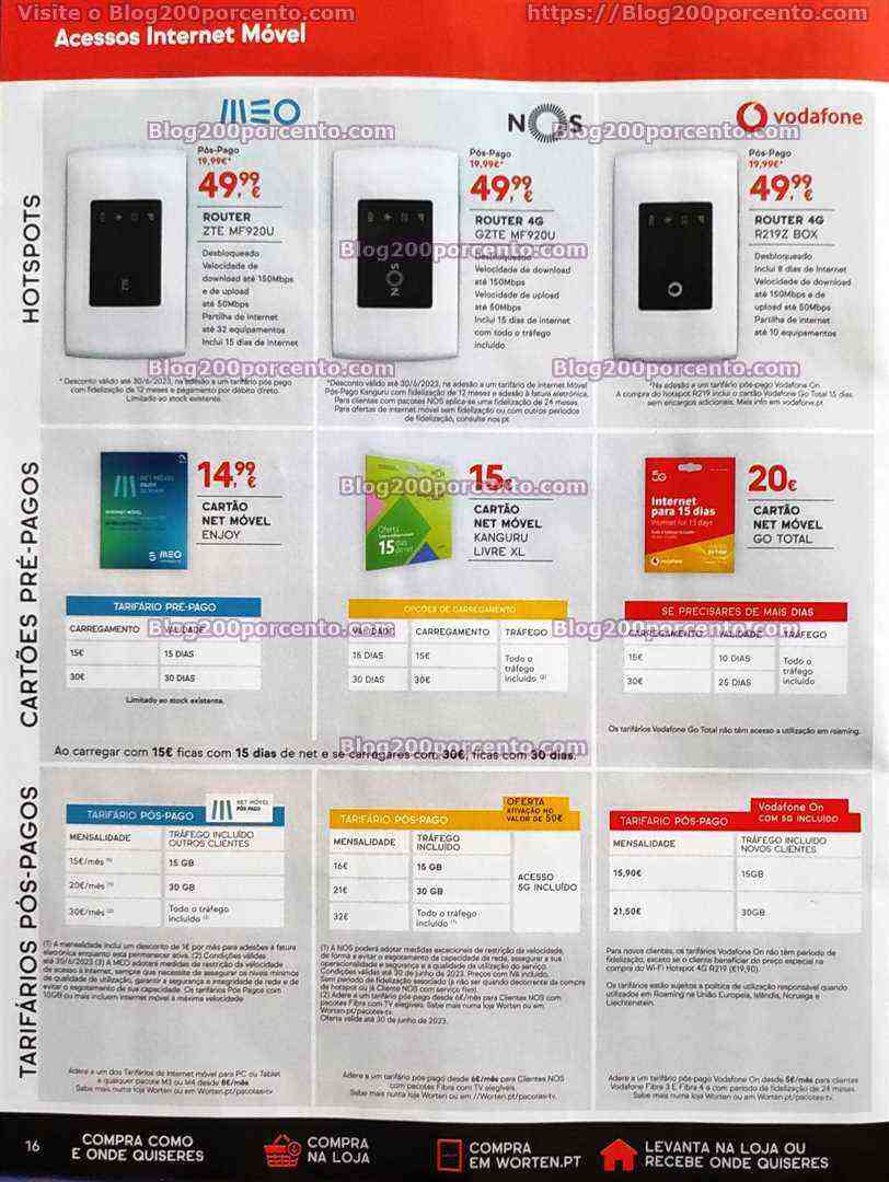 Antevisão Folheto WORTEN Mobile Promoções até 30 junho