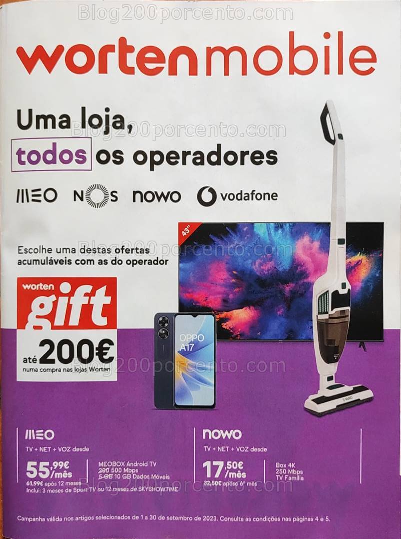 Antevisão Folheto WORTEN Mobile Promoções até 30 setembro
