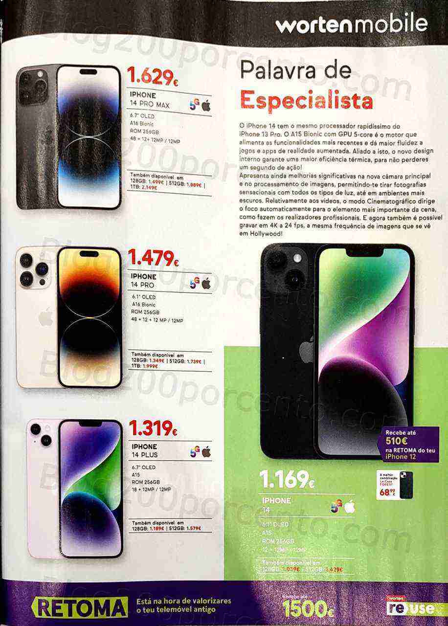 Antevisão Folheto WORTEN Mobile Promoções até 30 abril