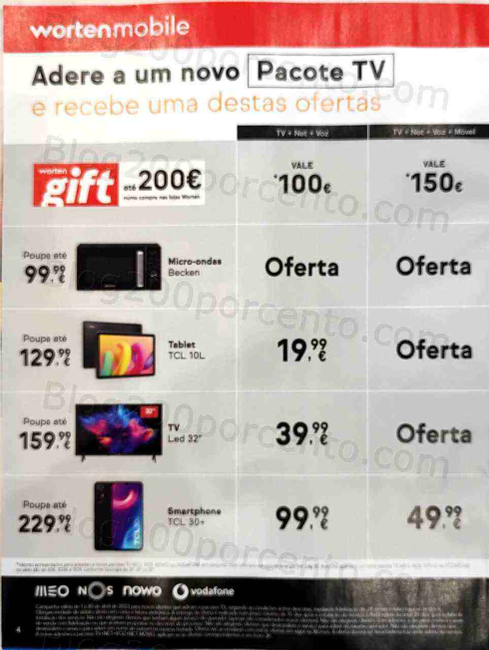 Antevisão Folheto WORTEN Mobile Promoções até 30 abril
