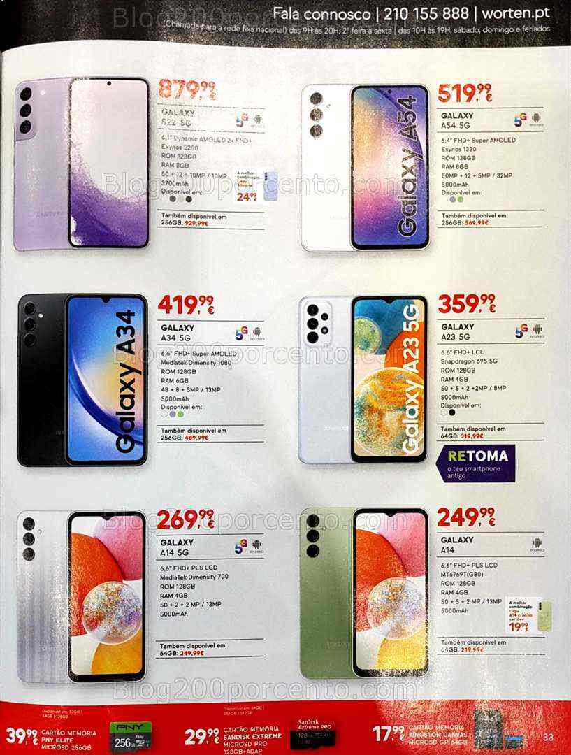 Antevisão Folheto WORTEN Mobile Promoções até 31 agosto