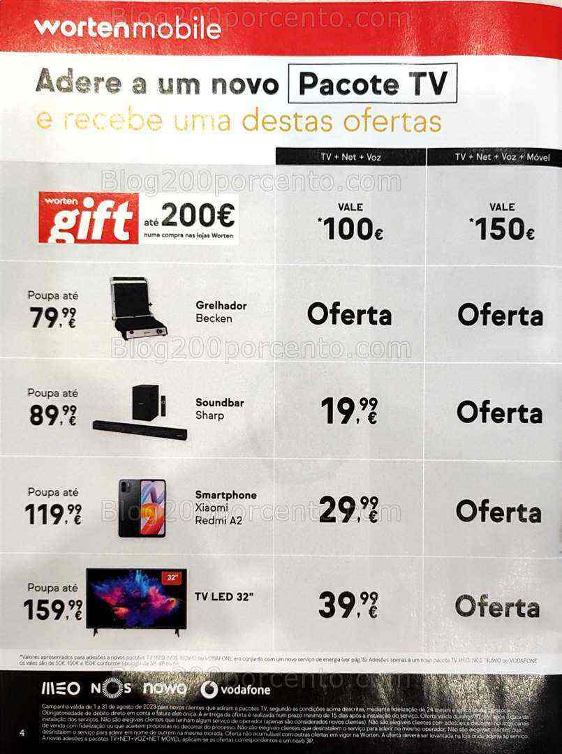 Antevisão Folheto WORTEN Mobile Promoções até 31 agosto