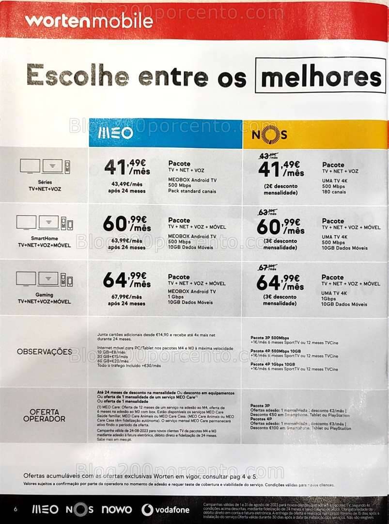Antevisão Folheto WORTEN Mobile Promoções até 31 agosto