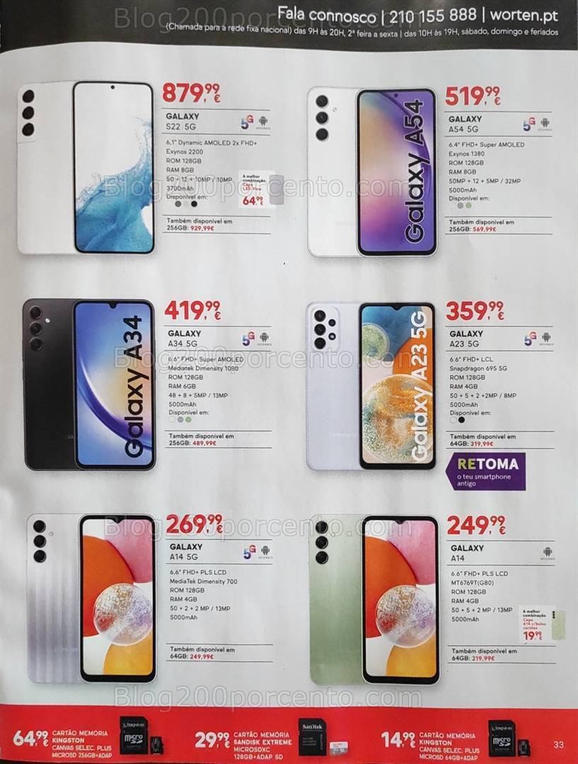 Antevisão Folheto WORTEN Mobile Promoções de 7 a 13 dezembro