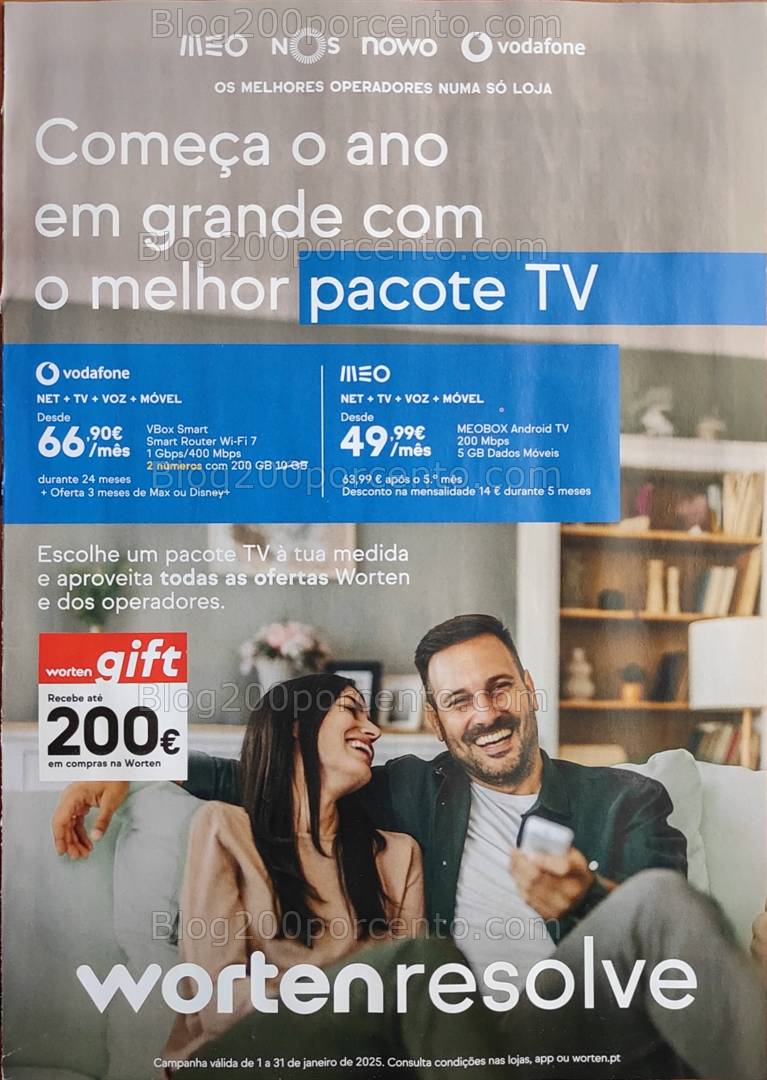 Antevisão Folheto WORTEN Mobile Promoções até 31 janeiro
