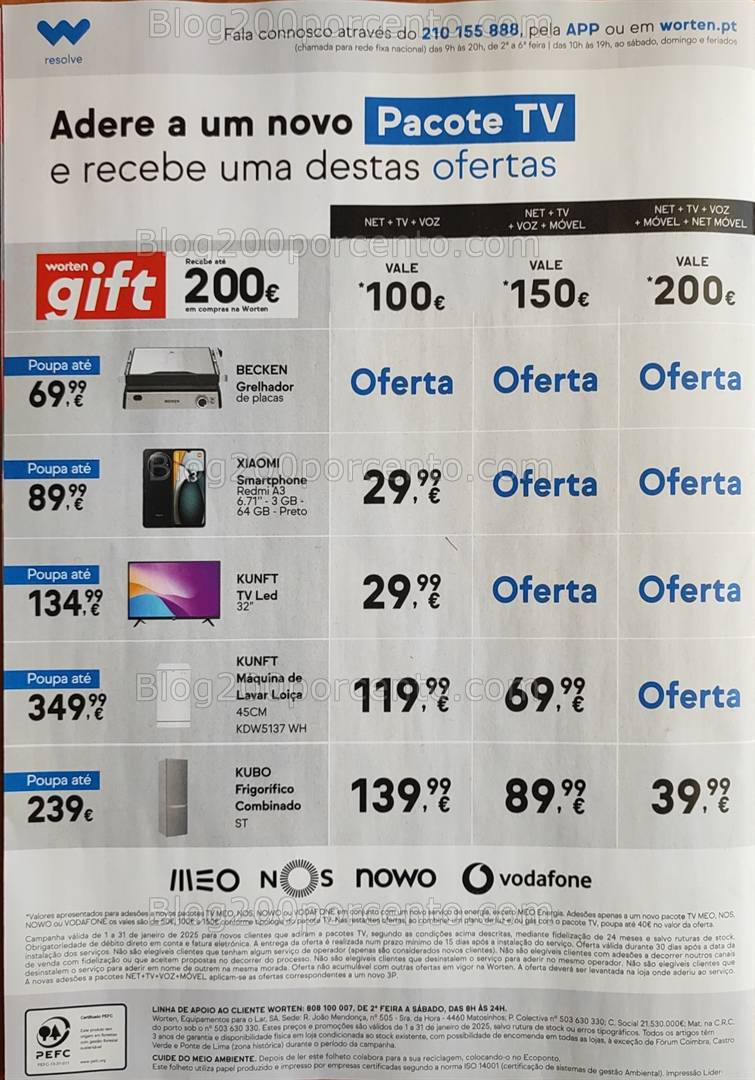 Antevisão Folheto WORTEN Mobile Promoções até 31 janeiro