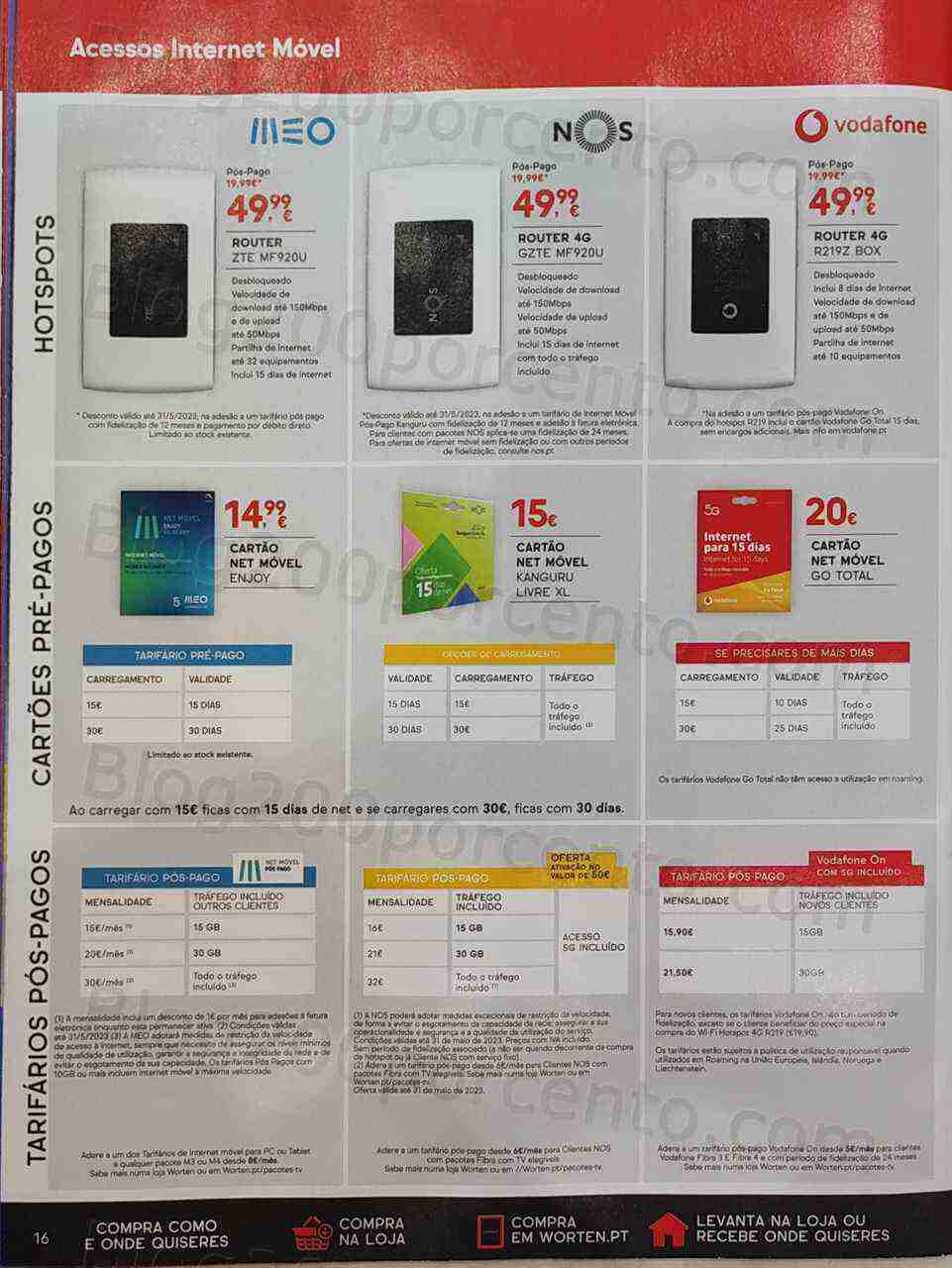 Antevisão Folheto WORTEN Mobile Promoções até 31 maio