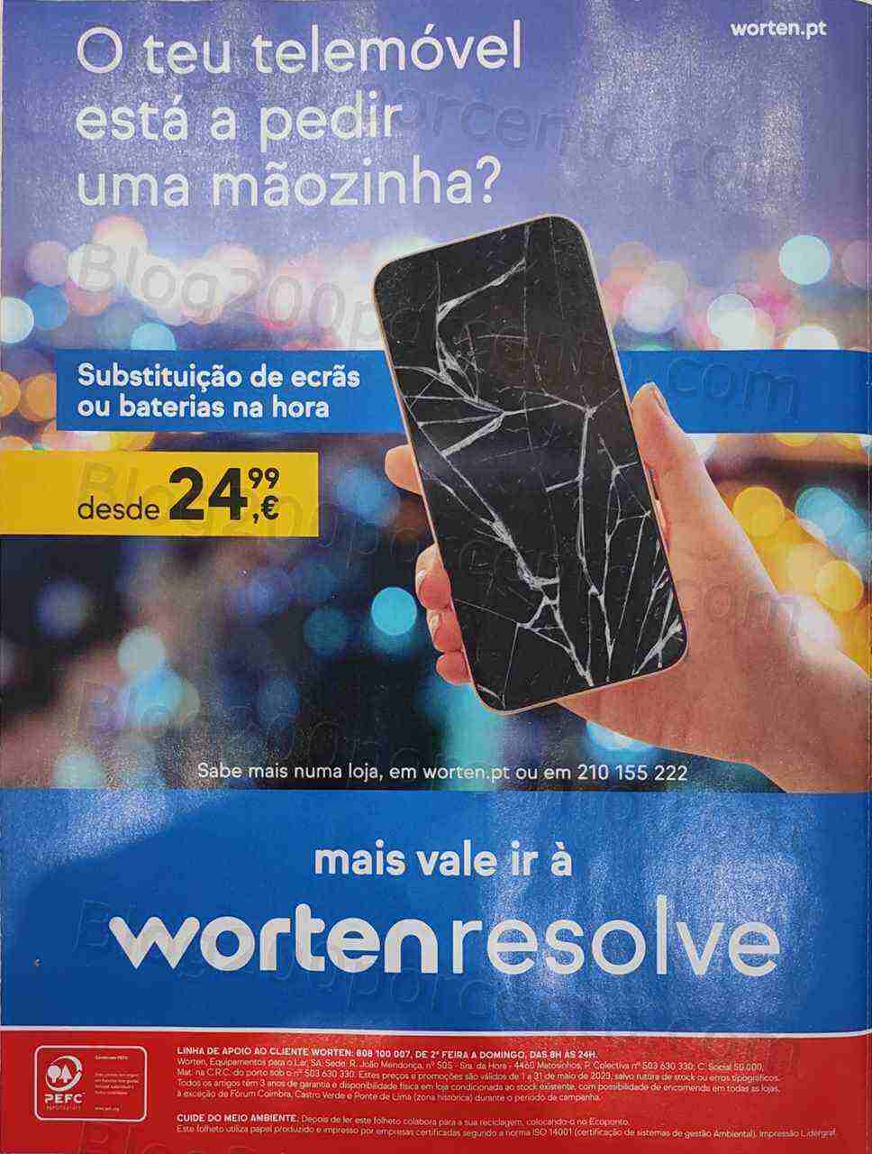 Antevisão Folheto WORTEN Mobile Promoções até 31 maio