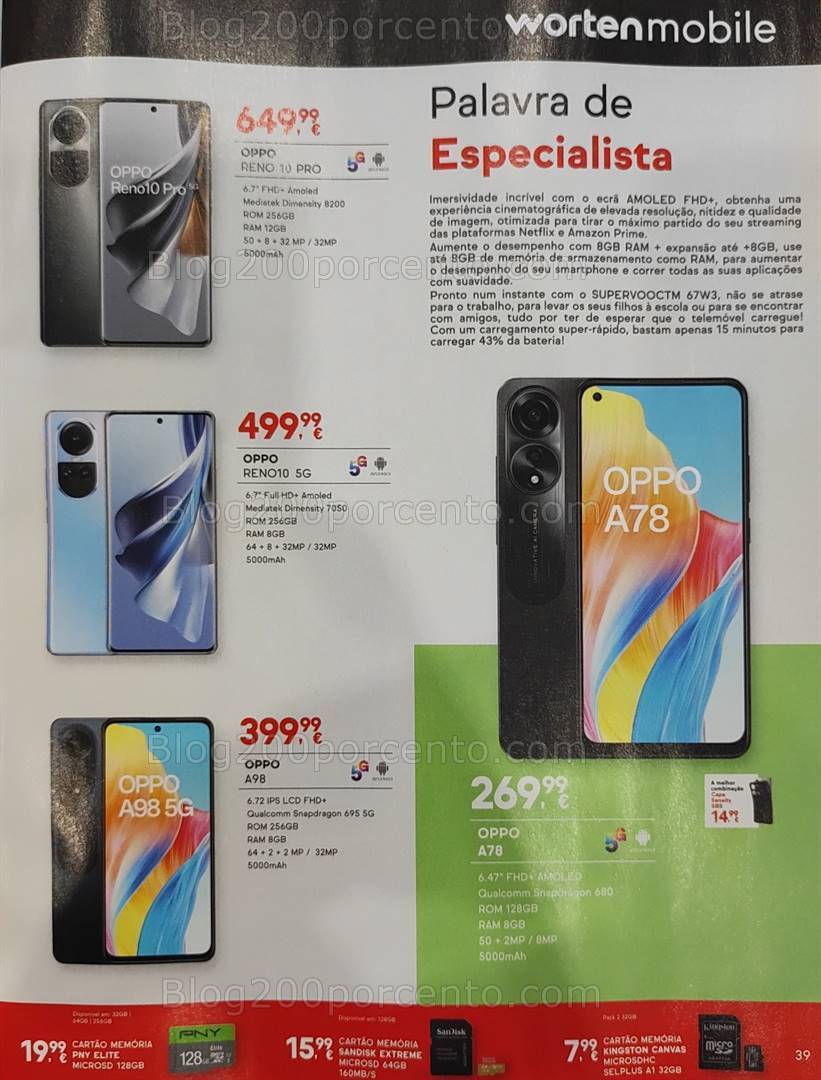 Antevisão Folheto WORTEN Mobile Promoções até 31 outubro
