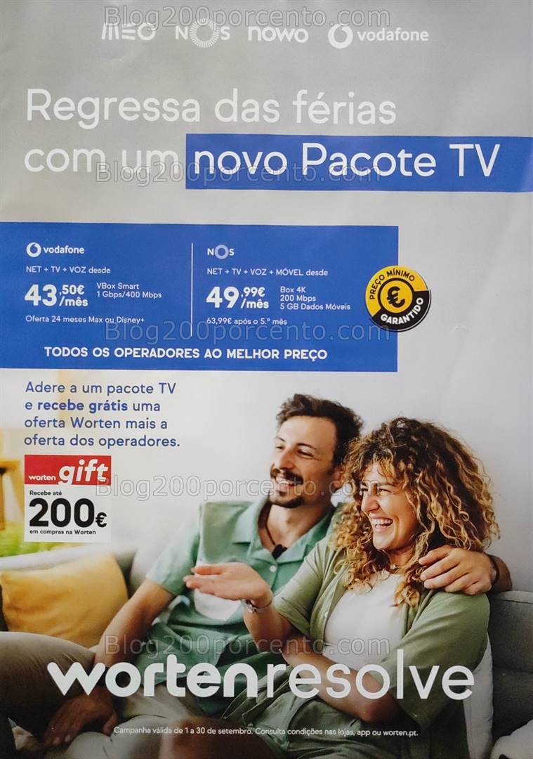 Antevisão Folheto WORTEN Mobile Promoções de 2 a 30 setembro