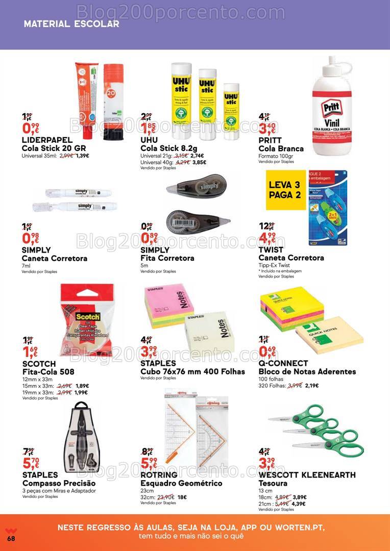 Antevisão Folheto WORTEN Regresso às Aulas Promoções de 20 agosto a 16 setembro